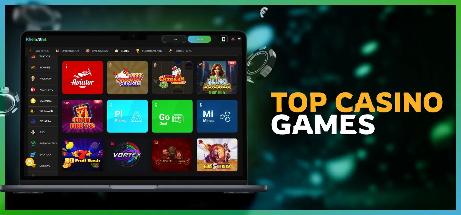 popular casino games at khelo24