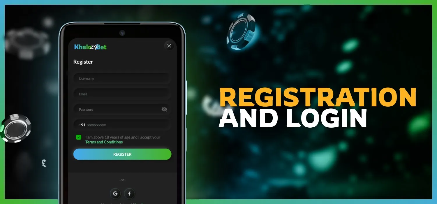 registration account in khelo24 app